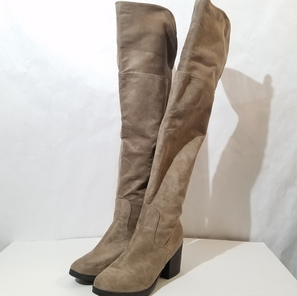 taupe tall boots